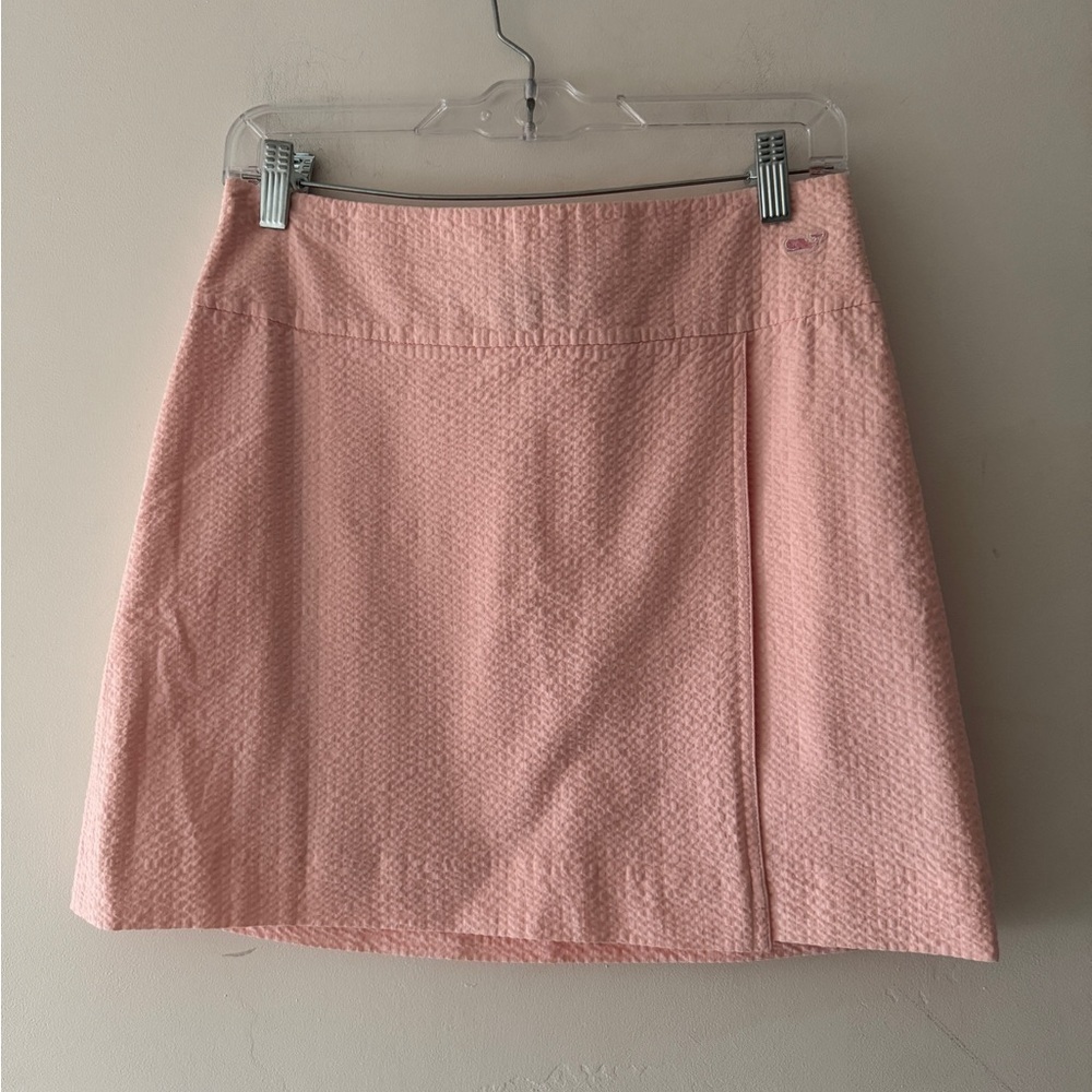 Vineyard Vines‎ Pink Seersucker Wrap Skirt